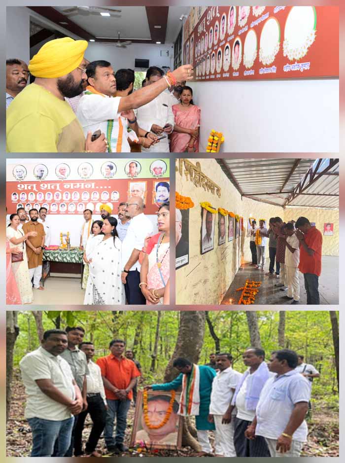 jagdalpur, Congress paid tribute, martyrdom site