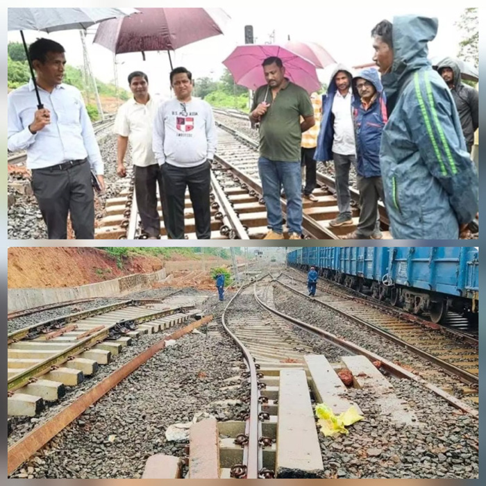 jagdalpur, Goods trains, landslide