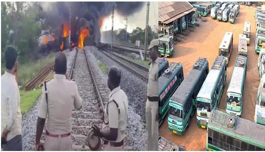 new delhi, Goods train catches fire, electric train  