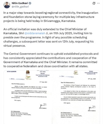 new delhi, Gadkari befitting reply , Siddaramaiah