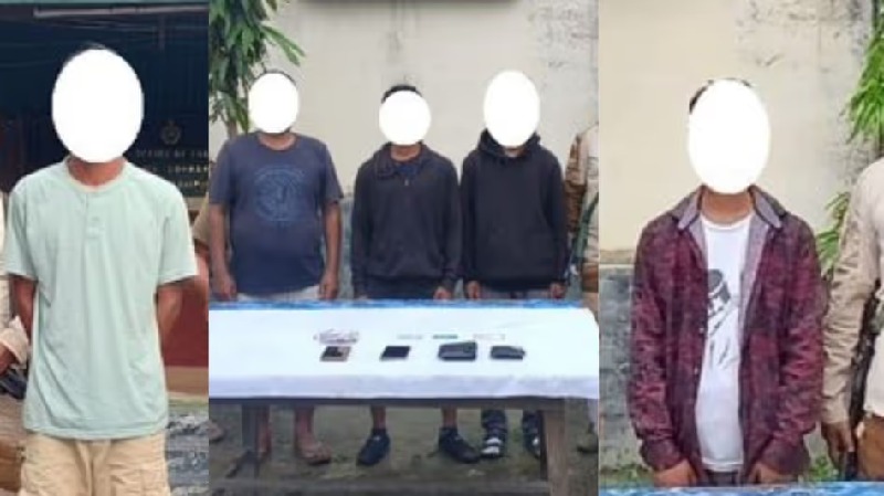 imphal, Five militants ,banned organizations arrested 