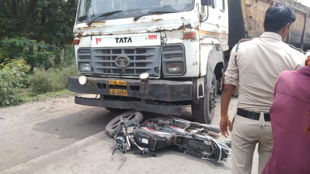 korba,  trailer loaded  coal ,motorcycle rider