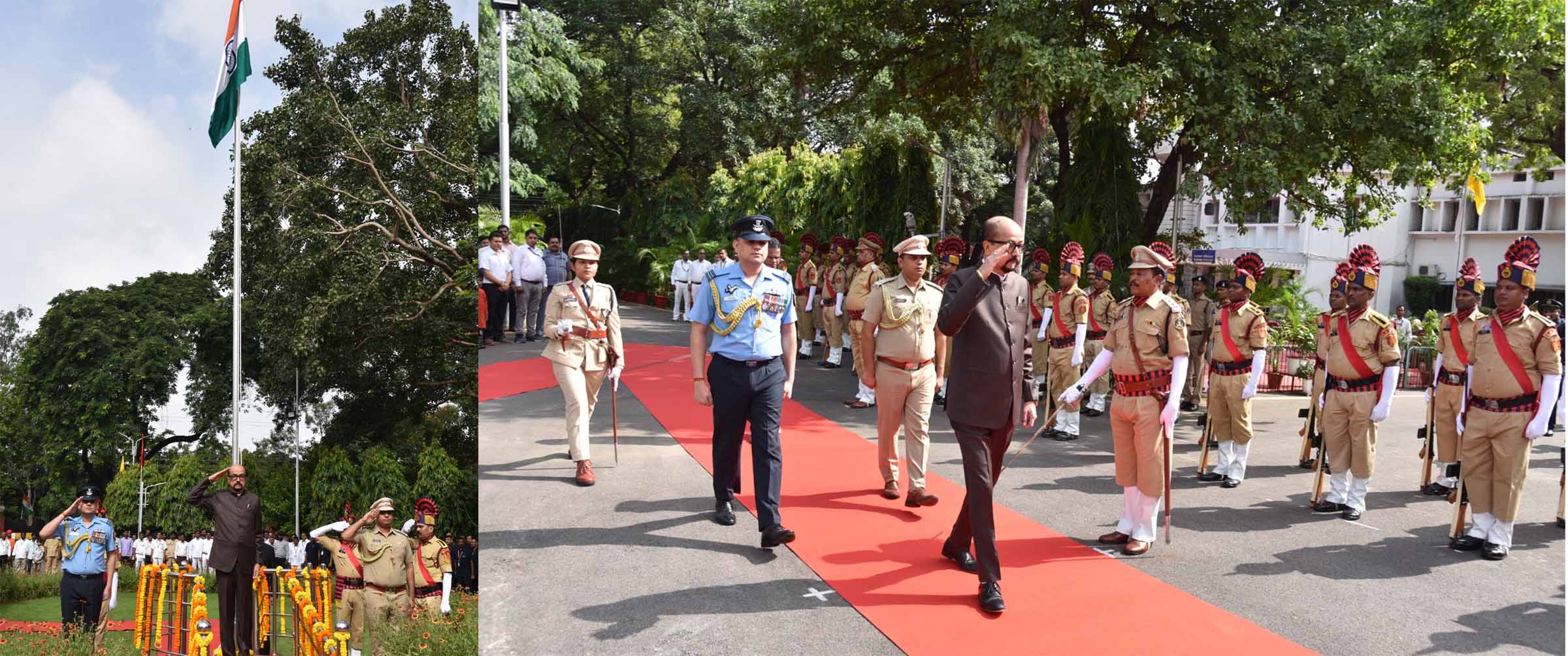 raipur, Governor Deka, hoisted the flag  