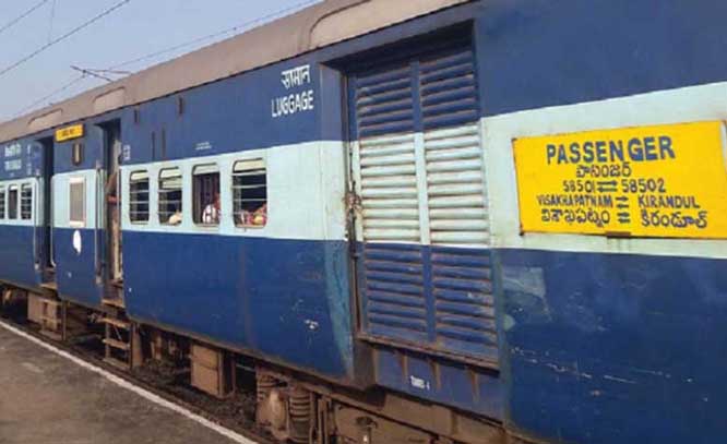 jagdalpur, Visakhapatnam-Kirandul, passenger trains cancelled  