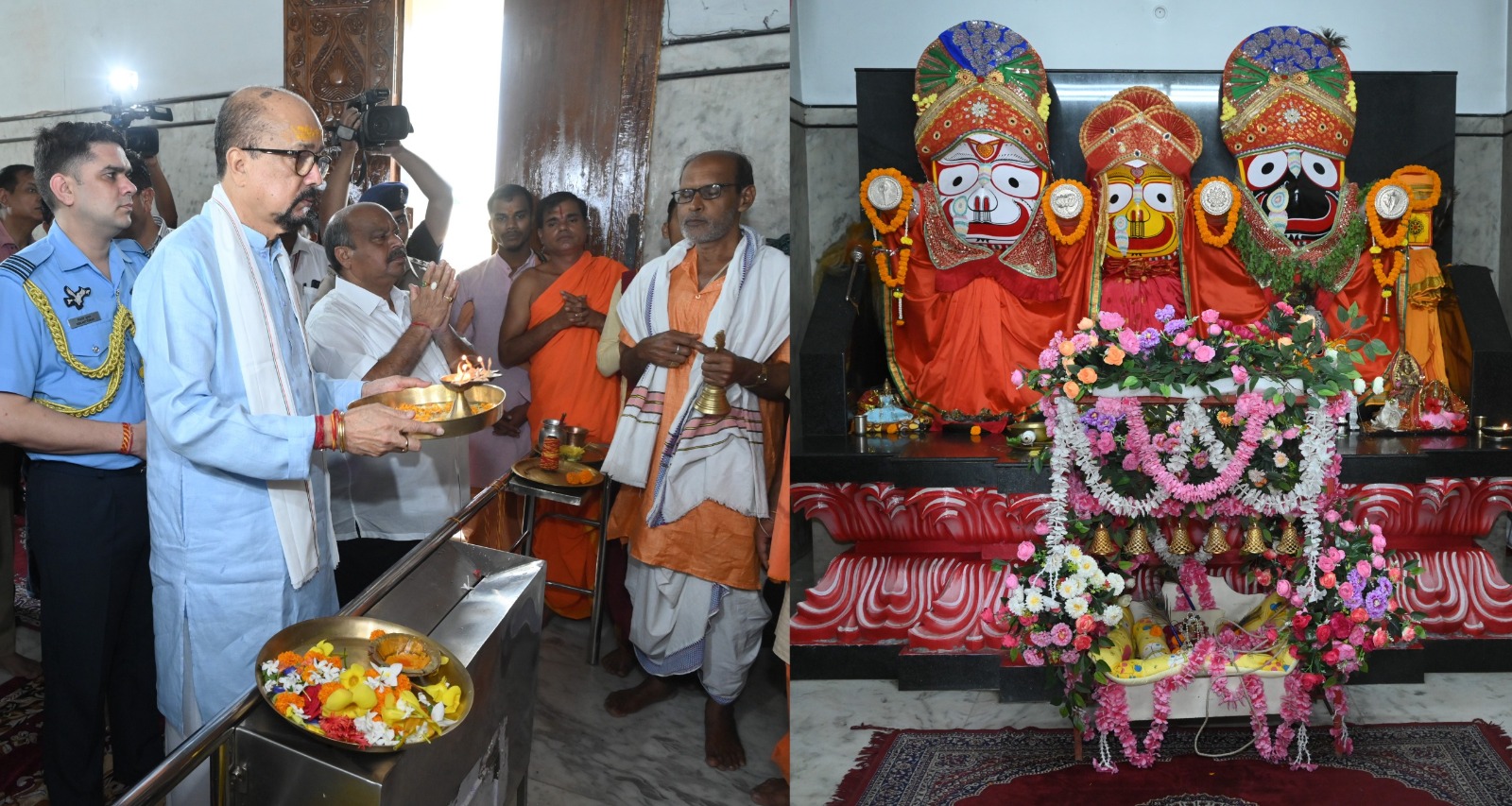 raipur,  Governor had darshan,Lord Mahaprabhu Jagannath
