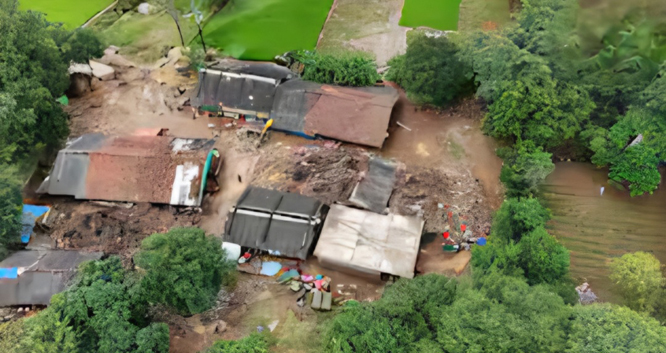 jagdalpur, 25 houses completely destroyed,  flood in Mandar  
