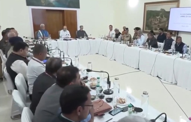 jammu, Amit Shah, visits flood-affected  