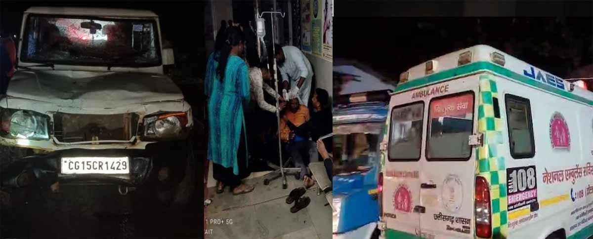 raipur, Bolero trampled villagers , Ganesh Visarjan