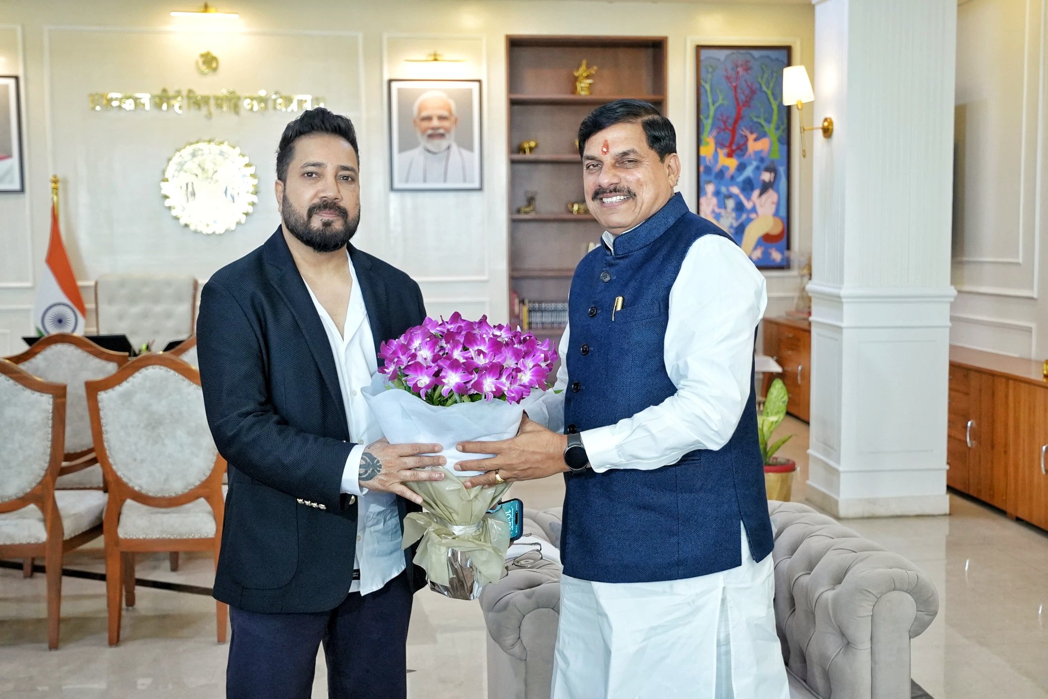 bhopal, Famous singer Mika Singh , Chief Minister Dr. Yadav