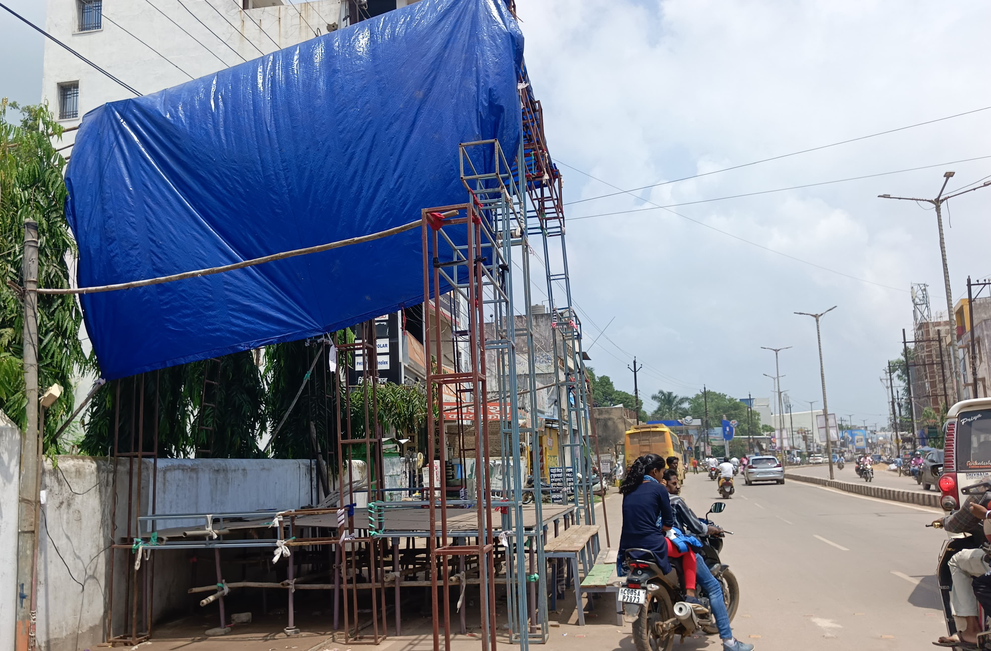 dhamtari, Preparations ,Durga festival