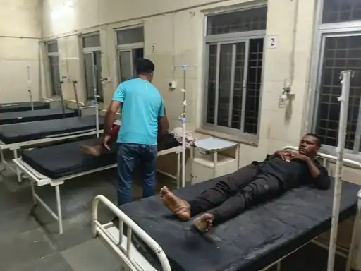 anuppur,   two-wheeler collided  , three injured