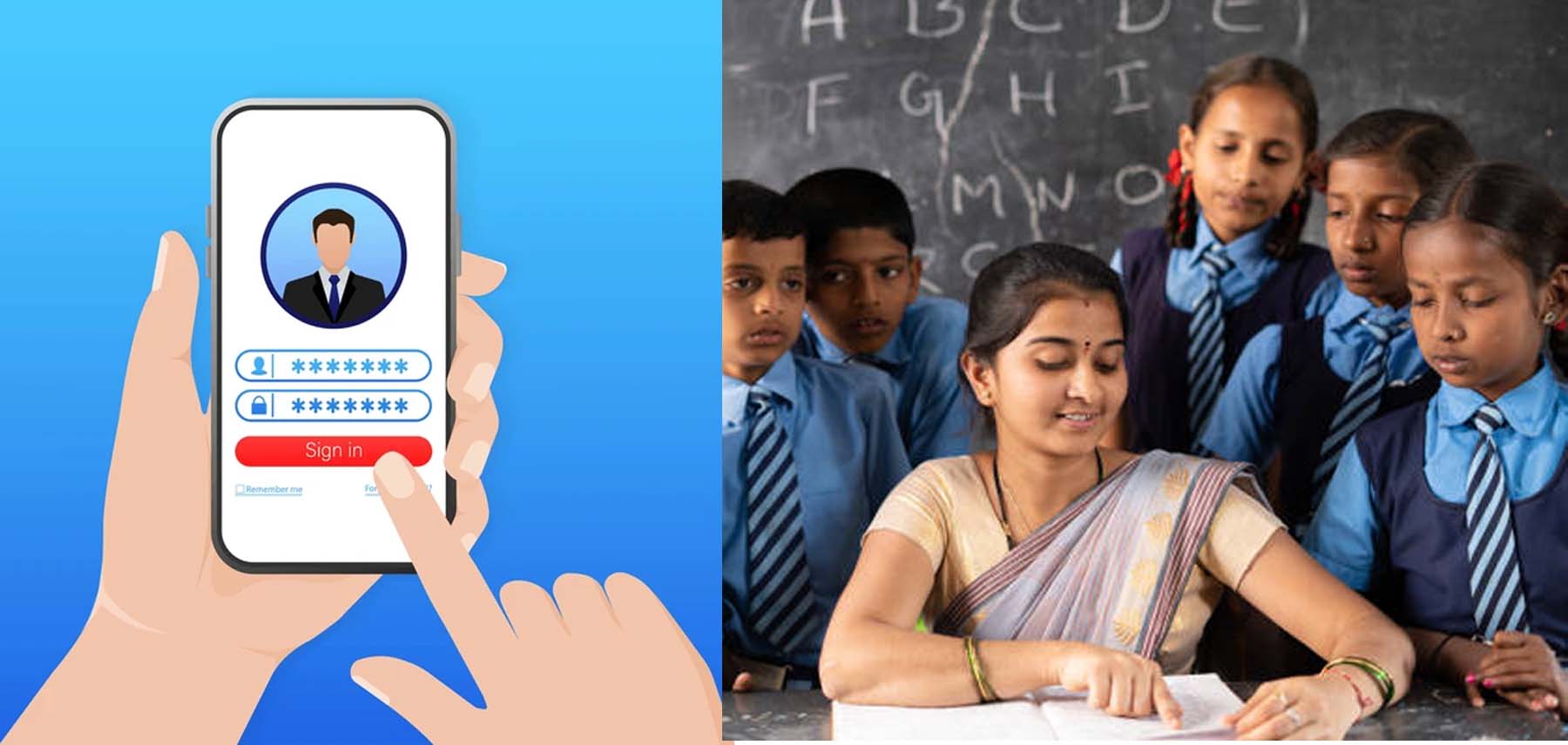 raipur,   Chhattisgarh, attendance of teachers and students  