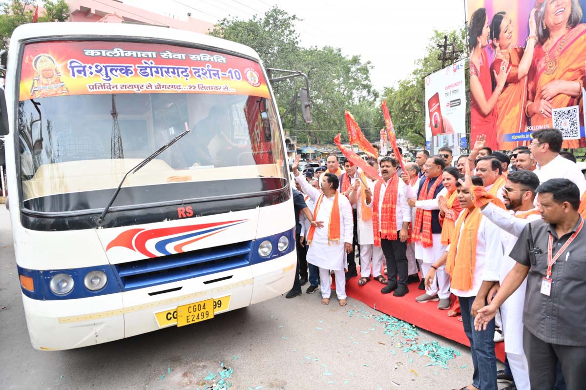 raipur, Chief Minister Sai ,flagged off four free buses 