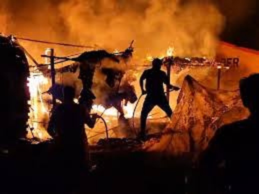 narmadapuram, massive fire ,n Narmadapuram