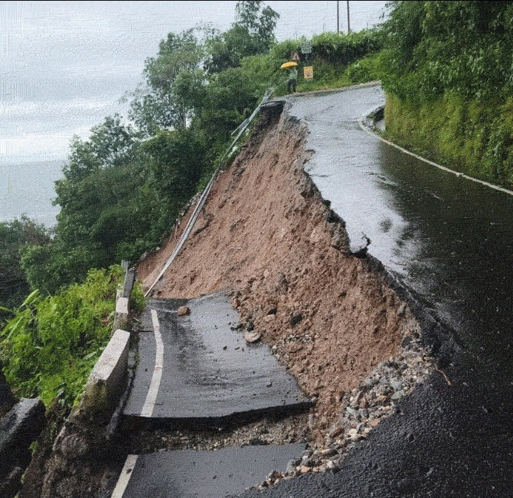 siliguri,Devastation in Darjeeling,  several places