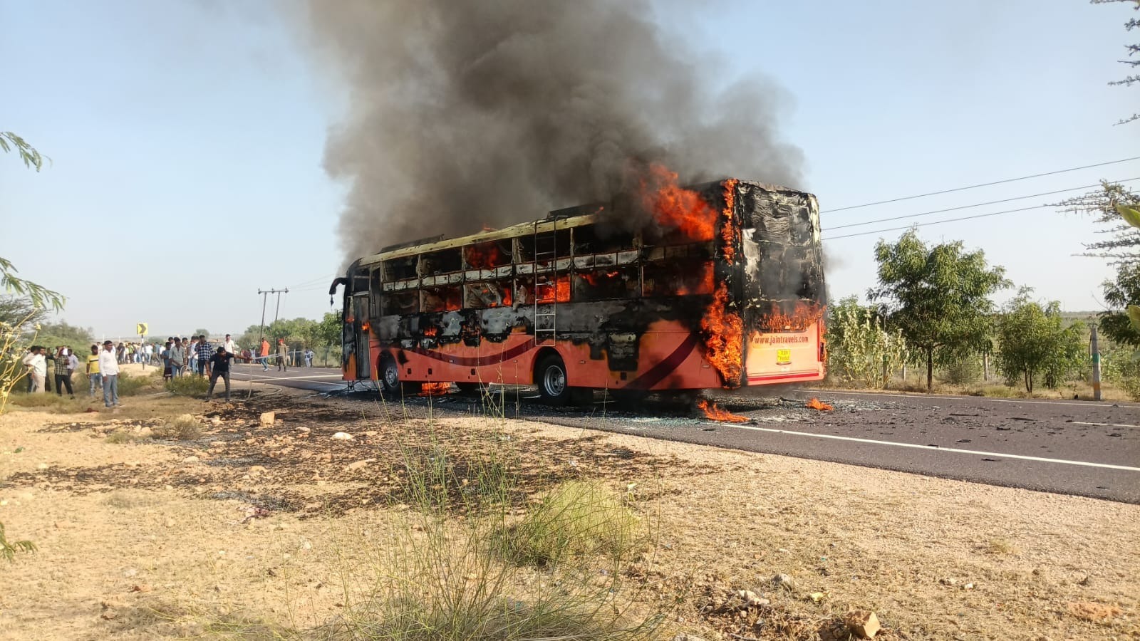 jodhpur,Death toll ,Jaisalmer bus fire  