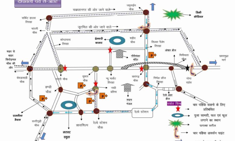 raigarh, Traffic rules changed , Diwali