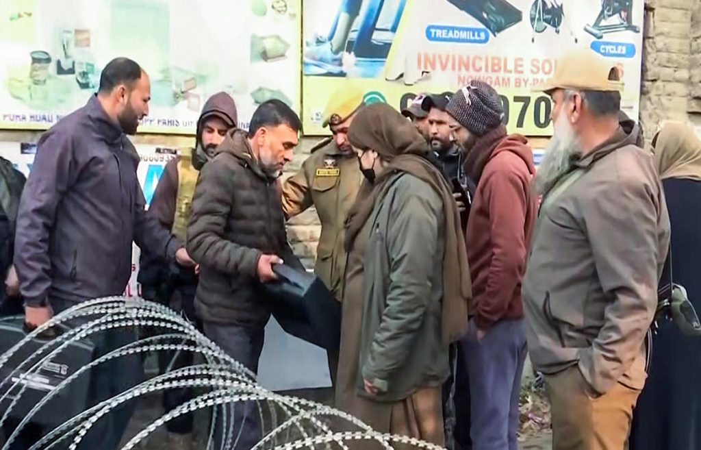 srinagar,  blast site near Nowgam ,police station 