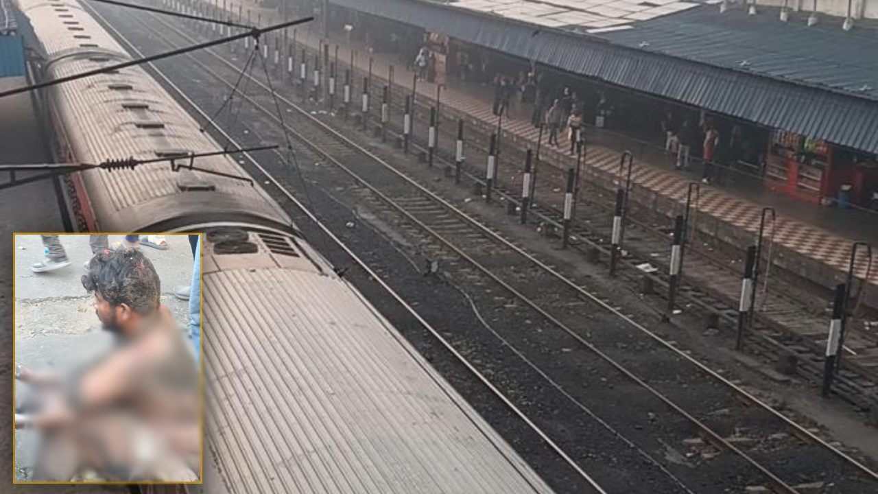 korba, Accident   railway station, OHE line while painting