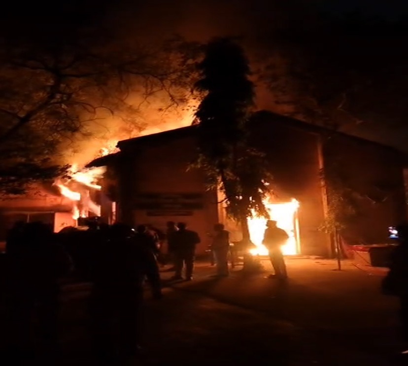 Raipur ,Political , uproar over , arson , DEO office