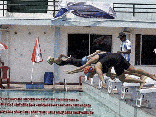 Chhattisgarh team, national competition ,state level swimming time trial