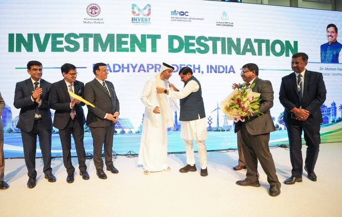 CM Mohan Yadav meets investors in Dubai; discussions range from healthcare to logistics.