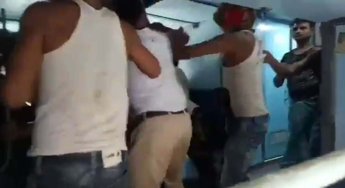  Workers clash with each other