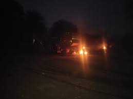 kanker, Naxalites set fire, 7 vehicles engaged, road construction