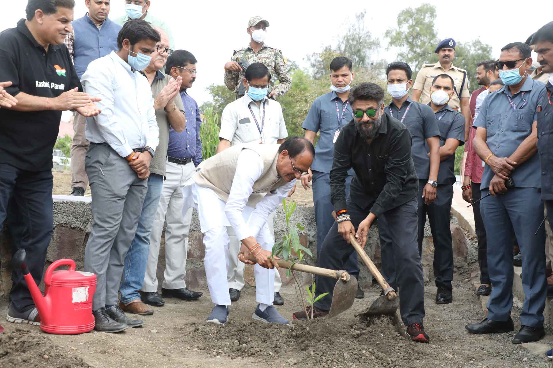 bhopal, Chief Minister, Vivek Agnihotri, planted saplings 