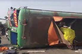 khandwa, Fierce collision, two buses, 40 passengers injured